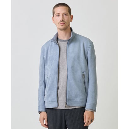 ヴィーガンスエードスタンドライダースジャケット （ブルー）｜詳細画像
