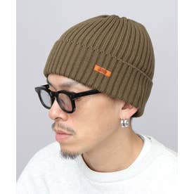 ニット帽 リブニット 深め 軽量 伸縮性 アクリル100％ ニットワッチ 折り返し 耳まで覆える フリーサイズ 折りたたみ 手洗い可能 ウォッシャブル ユニセックス 通勤 通学対応 （ブラウン）