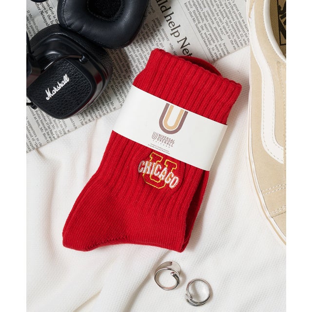 CHICAGO EMBROIDERY RIB CREW LU-411 （レッド）