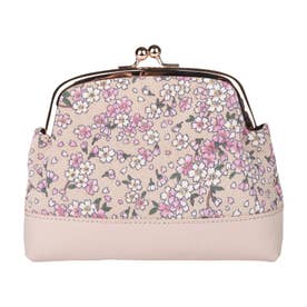 和風花卉柄の日本風コインケース リトグラフ刺繍のレトロで洗練された布製小銭入れ （小櫻 SAKURA BEG）