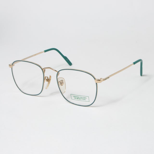 
                    メガネ 眼鏡 アイウェア レディース メンズ （ゴールド/グリーン）