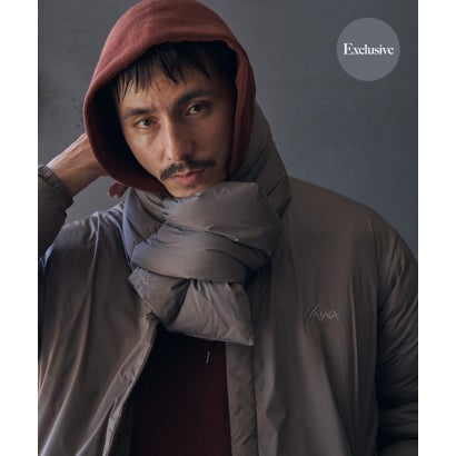 アーバンリサーチ ドアーズ URBAN RESEARCH DOORS 『別注』NANGA×DOORS DOWN MUFFLER （チャコールグレー）｜詳細画像