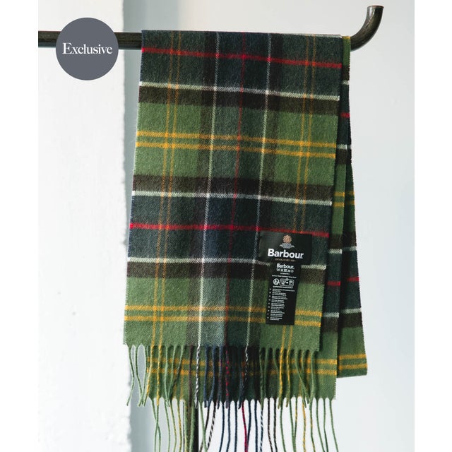 Barbour Exclusive WOOL CASHMERE SCARF （グリーン系その他）