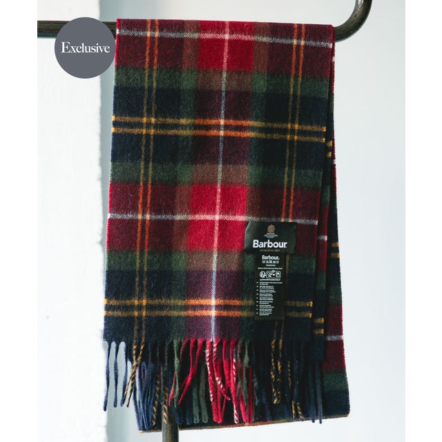 Barbour Exclusive WOOL CASHMERE SCARF （レッド系その他）