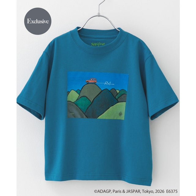 『別注』Savignac×DOORS プリントTシャツ(KIDS) （ブルー）