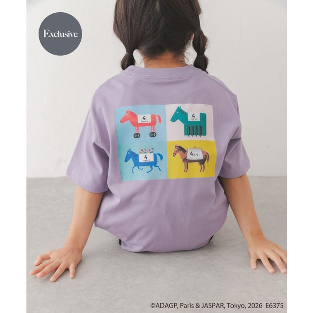 『別注』Savignac×DOORS プリントTシャツ(KIDS) （ラベンダー）