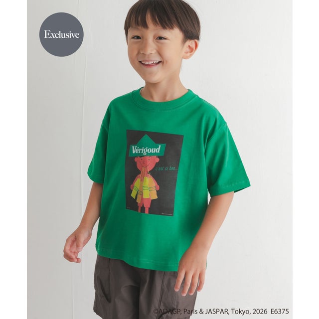 『別注』Savignac×DOORS プリントTシャツ(KIDS) （グリーン）