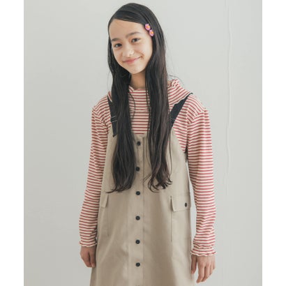 アーバンリサーチ ドアーズ URBAN RESEARCH DOORS 『150サイズあり』メローフリルリブカラーTシャツ(KIDS) （アイボリー）｜詳細画像
