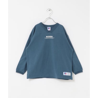 アーバンリサーチ ドアーズ URBAN RESEARCH DOORS 『150サイズあり』『別注』Russell Athletic×DOORS フットボールロングスリーブTシャツ(KIDS) （ブルー系その他）｜詳細画像