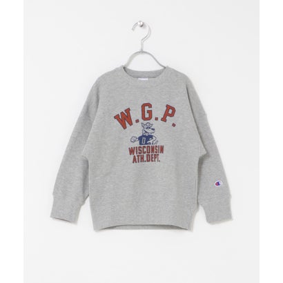 アーバンリサーチ ドアーズ URBAN RESEARCH DOORS 『別注』Champion×DOORS アニマルプリント SWEATSHIRTS(KIDS) （グレー）｜詳細画像