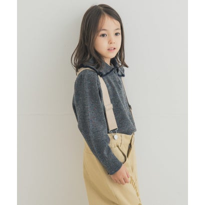 アーバンリサーチ ドアーズ URBAN RESEARCH DOORS 『セットアップ対応』 襟フリルニット(KIDS) （ベージュ）｜詳細画像