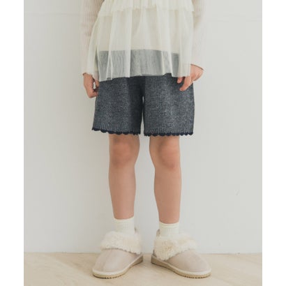 アーバンリサーチ ドアーズ URBAN RESEARCH DOORS 『セットアップ対応』 ニットキュロットパンツ(KIDS) （グレー）｜詳細画像