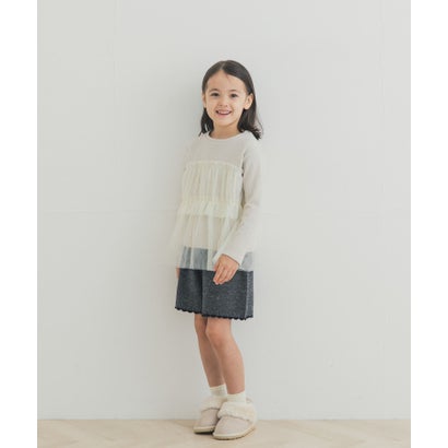 アーバンリサーチ ドアーズ URBAN RESEARCH DOORS 『セットアップ対応』 ニットキュロットパンツ(KIDS) （グレー）｜詳細画像