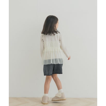 アーバンリサーチ ドアーズ URBAN RESEARCH DOORS 『セットアップ対応』 ニットキュロットパンツ(KIDS) （グレー）｜詳細画像