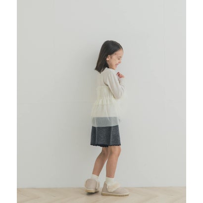 アーバンリサーチ ドアーズ URBAN RESEARCH DOORS 『セットアップ対応』 ニットキュロットパンツ(KIDS) （グレー）｜詳細画像