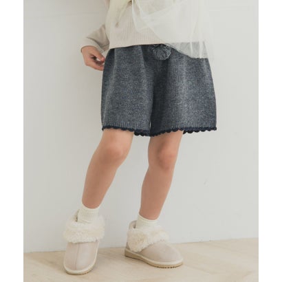 アーバンリサーチ ドアーズ URBAN RESEARCH DOORS 『セットアップ対応』 ニットキュロットパンツ(KIDS) （グレー）｜詳細画像