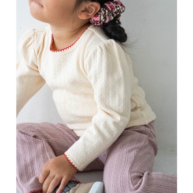 Solii+Sola PUFF KNIT LONG-SLEEVE(KIDS) （ベージュ系その他）