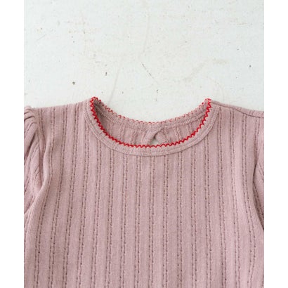 Solii+Sola PUFF KNIT LONG-SLEEVE(KIDS) （ピンク）｜詳細画像