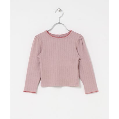 Solii+Sola PUFF KNIT LONG-SLEEVE(KIDS) （ピンク）｜詳細画像