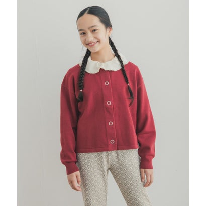 『WEB/一部店舗限定カラー』『150サイズ』『親子リンク』『UR TECH』200日ニットカーディガン(KIDS) （レッド系その他）｜詳細画像
