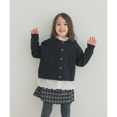 アーバンリサーチ ドアーズ URBAN RESEARCH DOORS 『WEB/一部店舗限定カラー』『親子リンク』『UR TECH』200日ニットカーディガン(KIDS) （ブラック）｜詳細画像