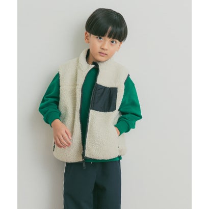 リバーシブルボアベスト(KIDS) （ベージュ系その他）｜詳細画像