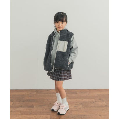リバーシブルボアベスト(KIDS) （ブラック系その他）｜詳細画像