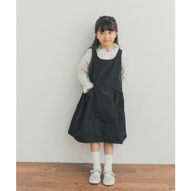 『150サイズあり』2WAYタフタバルーンワンピース(KIDS) （ブラック）
