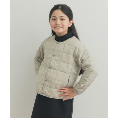 TAION KIDS CREW-NECK BUTTON DOWN JACKET(KIDS) （ライトグレー）｜詳細画像
