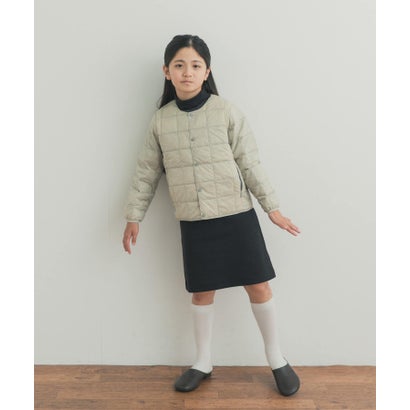 TAION KIDS CREW-NECK BUTTON DOWN JACKET(KIDS) （ライトグレー）｜詳細画像