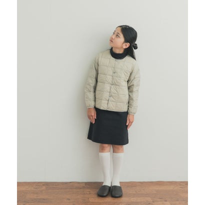 TAION KIDS CREW-NECK BUTTON DOWN JACKET(KIDS) （ライトグレー）｜詳細画像