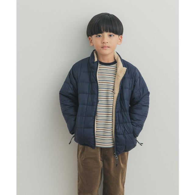 TAION KIDSDOWNBOAREVEARSIBLEJACKET(KIDS) （ネイビー）