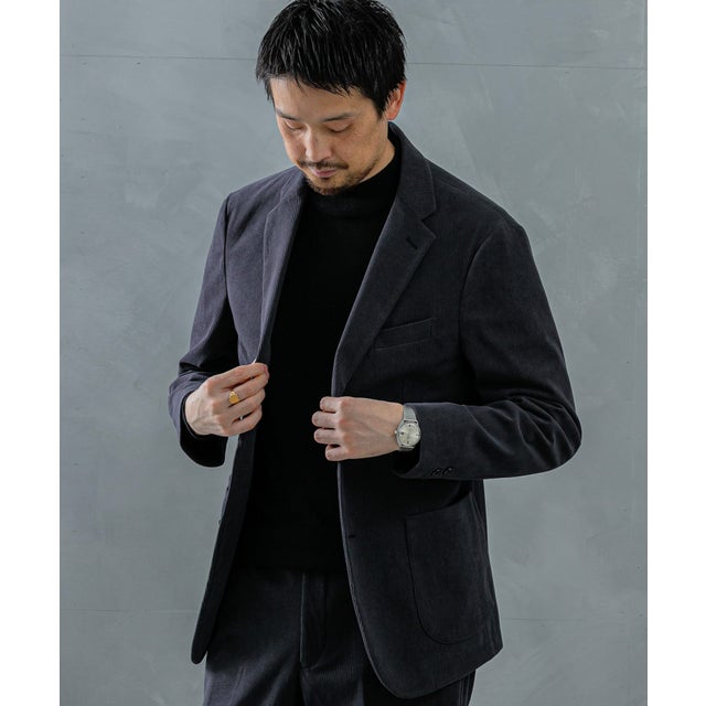LIFE STYLE TAILOR コーデュロイコンフォータブルジャケット （NAVY GRAY）