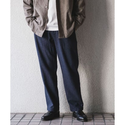 アーバンリサーチ ドアーズ URBAN RESEARCH DOORS ウールブレンドヘリンボーンタックパンツ （BLUE）｜詳細画像