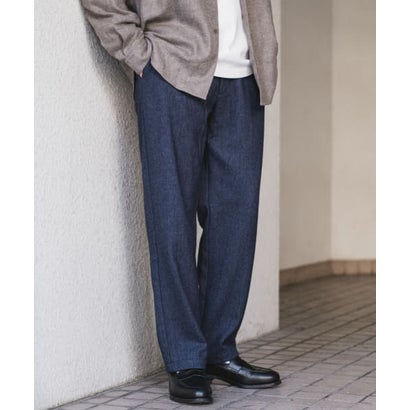 アーバンリサーチ ドアーズ URBAN RESEARCH DOORS ウールブレンドヘリンボーンタックパンツ （BLUE）｜詳細画像