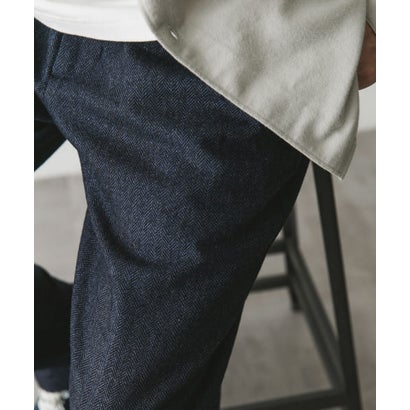 アーバンリサーチ ドアーズ URBAN RESEARCH DOORS ウールブレンドヘリンボーンタックパンツ （BLUE）｜詳細画像