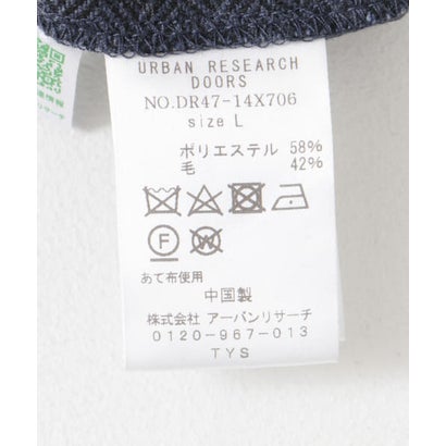 アーバンリサーチ ドアーズ URBAN RESEARCH DOORS ウールブレンドヘリンボーンタックパンツ （BLUE）｜詳細画像