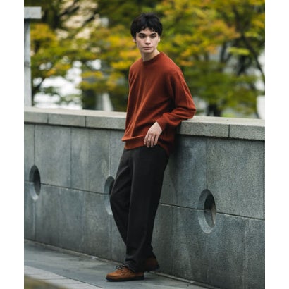 アーバンリサーチ ドアーズ URBAN RESEARCH DOORS ウールブレンドヘリンボーンタックパンツ （BLUE）｜詳細画像