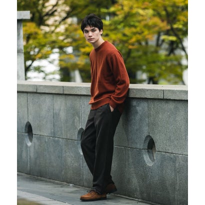 アーバンリサーチ ドアーズ URBAN RESEARCH DOORS ウールブレンドヘリンボーンタックパンツ （BLUE）｜詳細画像