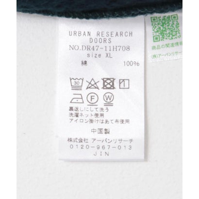 アーバンリサーチ ドアーズ URBAN RESEARCH DOORS 『XLサイズ/WEB限定』裏起毛プルオーバーフーディー （ブラック）｜詳細画像