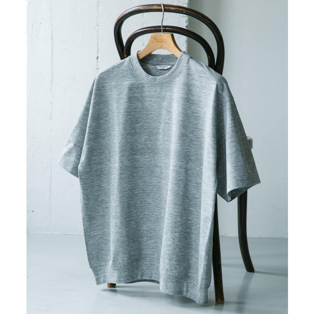 『吸水速乾/防シワ/抗ピリング/UVカット/イージーケア』DRYMIX クルーネック ショートスリーブ スウェットTシャツ （グレー）