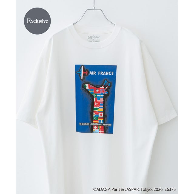 『別注』Savignac×DOORS プリントTシャツ （オフホワイト）