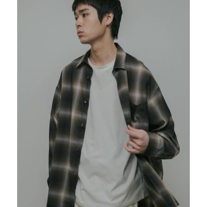 アーバンリサーチ ドアーズ URBAN RESEARCH DOORS T/R Hombre Plaid Shirts （グレー）｜詳細画像