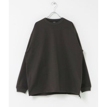 アーバンリサーチ ドアーズ URBAN RESEARCH DOORS URD Drawstring Long-Sleeve T-shirts （ブラウン）｜詳細画像