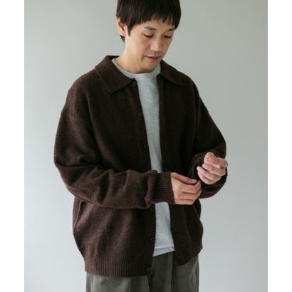 『WEB限定』ウール混もちもちシャツカーディガン （ブルー）｜詳細画像
