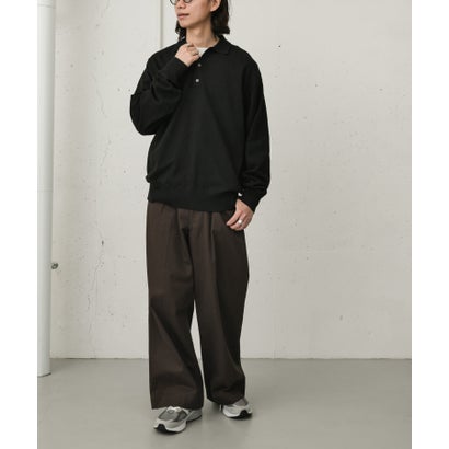 アーバンリサーチ ドアーズ URBAN RESEARCH DOORS FORK&SPOON PROVORONE ニットポロプルオーバー （ブラウン）｜詳細画像