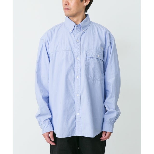 THE NORTH FACE LONG-SLEEVE NUPTSE OXFORD SHIRTS （ブルー）