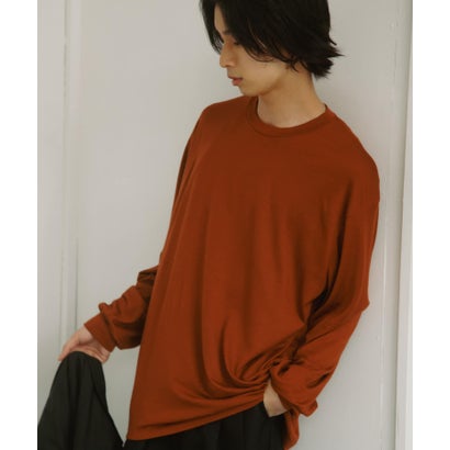 アーバンリサーチ ドアーズ URBAN RESEARCH DOORS Washable Wool Crew-Neck Long-Sleeve T-shirts （チャコールグレー）｜詳細画像