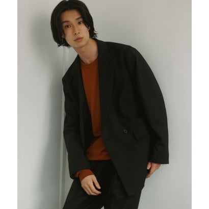 アーバンリサーチ ドアーズ URBAN RESEARCH DOORS Washable Wool Crew-Neck Long-Sleeve T-shirts （チャコールグレー）｜詳細画像