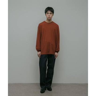 アーバンリサーチ ドアーズ URBAN RESEARCH DOORS Washable Wool Crew-Neck Long-Sleeve T-shirts （チャコールグレー）｜詳細画像
